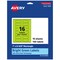 Avery Bright Green Paper Labels, 1" x 2-5/8" Rectangle